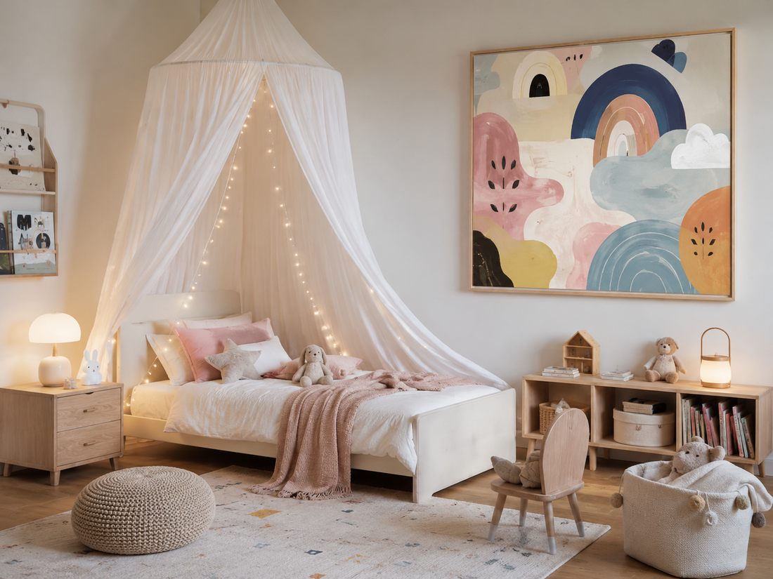 Cuadros y toldillos: la pareja más inesperada —y más brillante— de la decoración del hogar